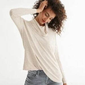 CAbi Sawyer Oatmeal Cowl Neck Blouse G